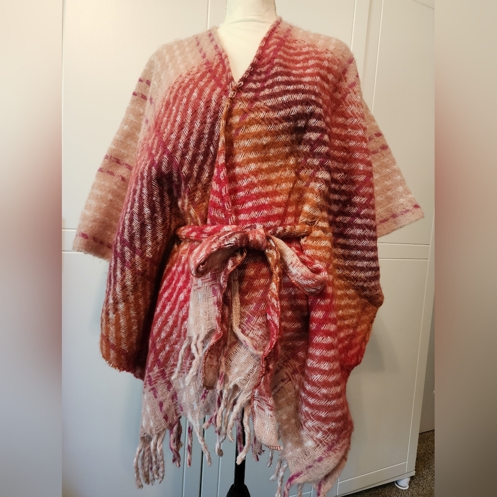 NWT Lauren Conrad sweater wrap orange hues